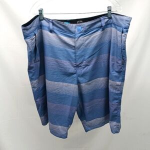 OP Oplex 4 Way Stretch Golf Performance Mens 44 Blue Striped Shorts. NWOT
